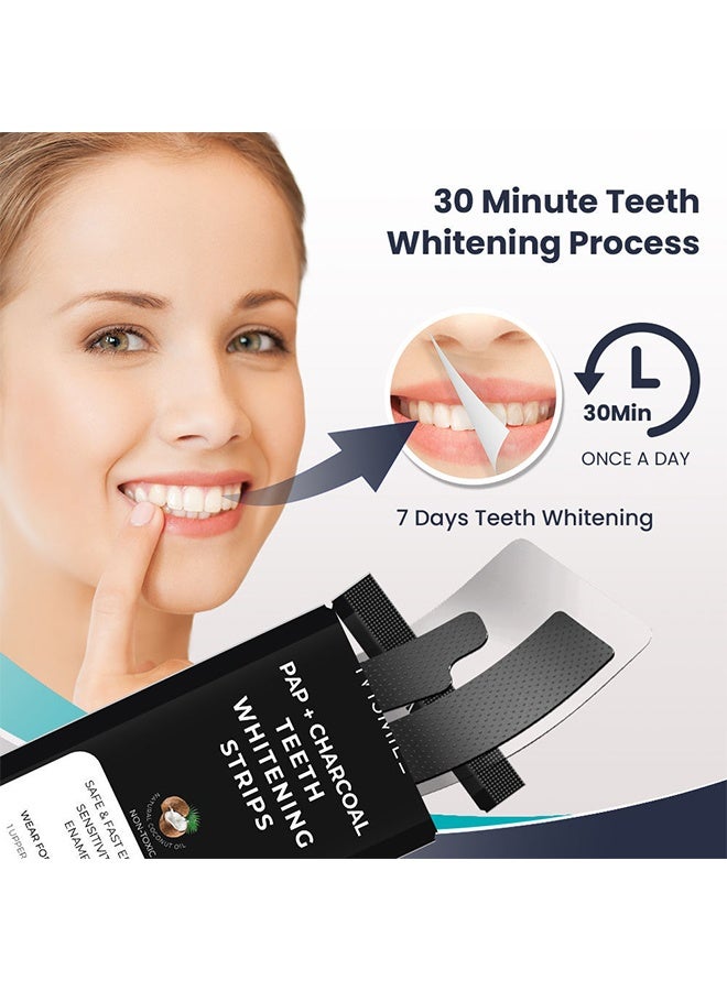 IVISMILE Pap + Charcoal Teeth Whitening Strips, Teeth Whitening Individual Strips – Professional Safe Tooth Whitening Kit, Fast Yellowing Removal & Teeth Cleaning, Gentle for Sensitive Enamel 28 Strips - Image 2